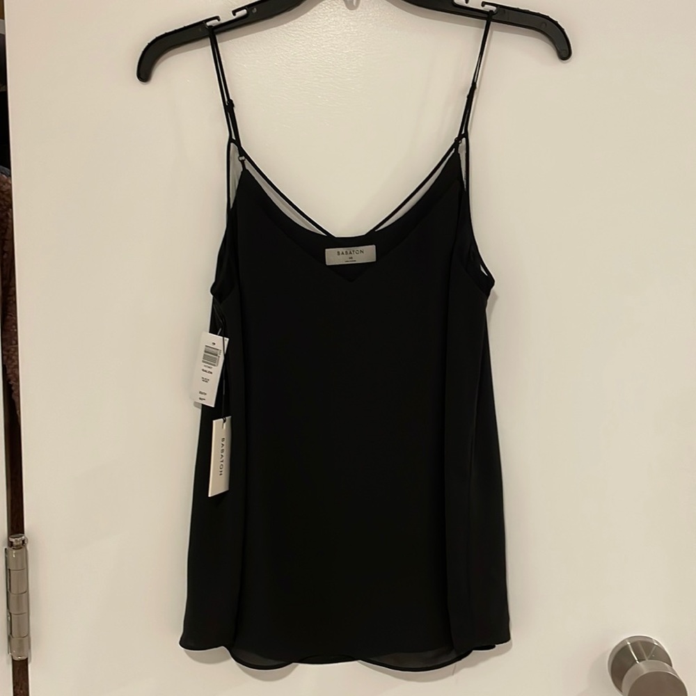 Aritzia Babaton Galen Tank Top Black XS NWT